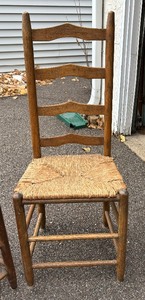 lot 302 image: Pair of Vintage Cane Seat High Back Chairs