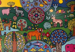 lot 317 image: Animal Kingdom Framed Signed Print by Holly Sue Buningh