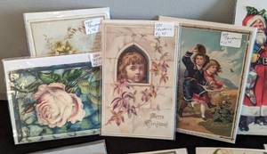 lot 157 image: Large Variety of VintageAntique Christmas Cards
