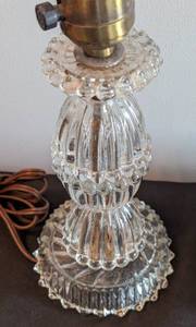 lot 163 image: Pair of Small Vintage Glass Table Lamps