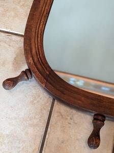 lot 174 image: Nautical Wood Wall Mirror