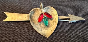 lot 30A image: Vintage Wilbur Sterling Heart Pin
