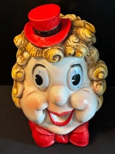 lot 1 image: Rare Harpo Marx Cookie Jar