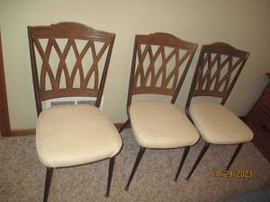 Quartet of Vintage hairpin chairs w...