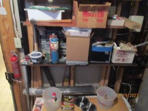 Content of 3 utility room shelves i...