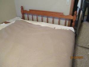 Vintage Queen size Wood Spindle Hea...