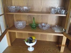 Assortment of cut crystal glassware...