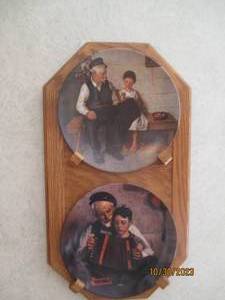 Pair of Norman Rockwell display pla...