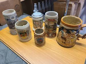Collection of drinking steins
