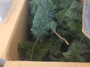 Box of Christmas tree replacement limbs
