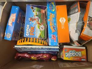 Collection of board game and childrens items