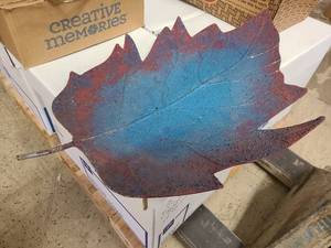 Large decorative metal leaf