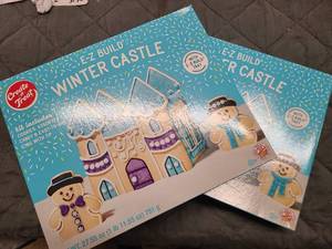 2 Boxes of E-Z Build Winter Castle Cookie Houses
