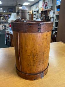 lot 21 image: Antique Wood Jug with Cork