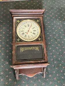 lot 33 image: Vintage Regulator Clock