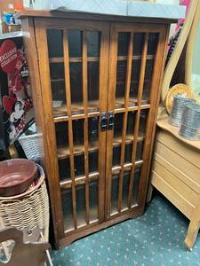 lot 46 image: Bookcase with Glass Doors