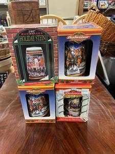 lot 61 image: Budweiser Holiday Steins