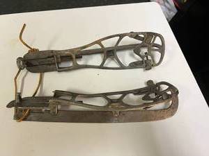 lot 121 image: Vintage Strap On Ice Skates