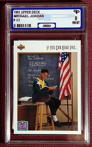 lot 29 image: 1991 Upper Deck Michael Jordan Stay in School Card - Parish Products 8