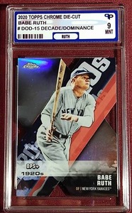 lot 50 image: 2020 Topps Chrome Die Cut Babe Ruth Card - Parish Products 9