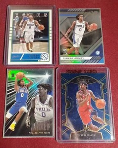 lot 136 image: (4) Tyrese Maxey Rookie Cards