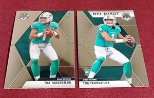 lot 167 image: (2) 2020 Mosaic Tua Tagovailoa Rookie Cards