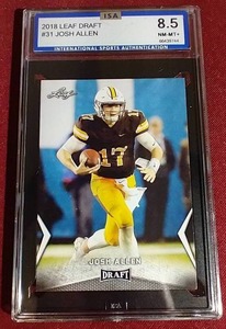 lot 170 image: 2018 Leaf Draft Josh Allen Rookie Card - ISA 8.5