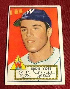 lot 176 image: 1952 Topps Eddie Yost Card