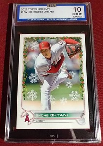 lot 178 image: 2022 Topps Holiday Shohei Ohtani - ISA 10