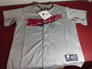 lot 180 image: Autographed Byron Buxton Minnesota Twins Jersey With Full JSA Letter of Authenticity