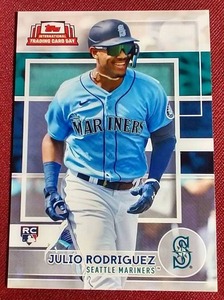 lot 2 image: 2022 Topps International Trading Card Day Julio Rodriguez Rookie Card