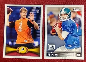 lot 10 image: (2) Kirk Cousins Rookie Cards