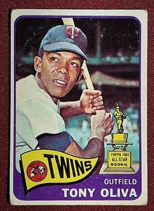 lot 17 image: 1965 Topps Tony Oliva Topps Rookie Cup Card