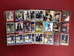 lot 21 image: (6) Pages of Brett Hull & Eric Lindros Cards