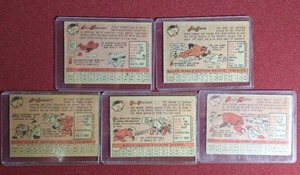 lot 22 image: (5) 1958 Topps Baseball Cards