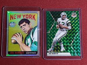 lot 25 image: (2) Nice Joe Namath Insert Cards
