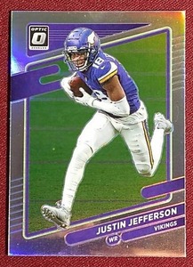 lot 31 image: 2021 Optic Silver Prizm Justin Jefferson Card