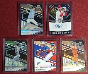 lot 32 image: (5) Autographed Baseball Prospect Cards