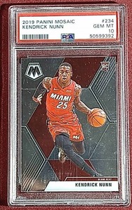 lot 34 image: 2019 Mosaic Kenrick Nunn Rookie Card - PSA 10