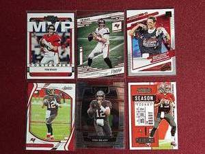 lot 38 image: (6) Tom Brady Cards
