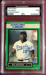 lot 40 image: 1989 Starting Lineup Bo Jackson Card - Five Star Grading 9