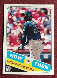 lot 47 image: 2018 Topps Heritage Ronald Acuna Jr Rookie Card