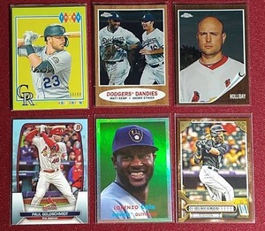 lot 56 image: (6) Numbered Baseball Cards - Lots of Stars