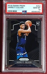 lot 61 image: 2019 Prizm Jarrett Culver Rookie Card - PSA 10