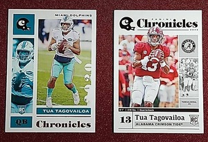 lot 62 image: (2) 2020 Tua Tagovailoa Rookie Cards