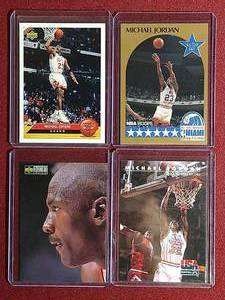 lot 76 image: (4) Michael Jordan Cards