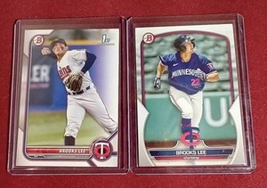 lot 88 image: (2) Bowman Brooks Lee Prospect Cards - 1st Bowman