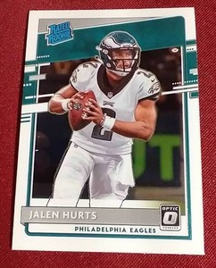 lot 92 image: 2020 Optic Jalen Hurts Rated Rookie Card