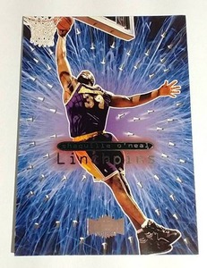 lot 96 image: 1998 Metal Universe Shaquille ONeal Linchpins Insert Card