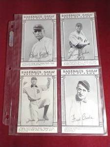 lot 99 image: (4) Vintage Baseball Hall of Fame Postcards
